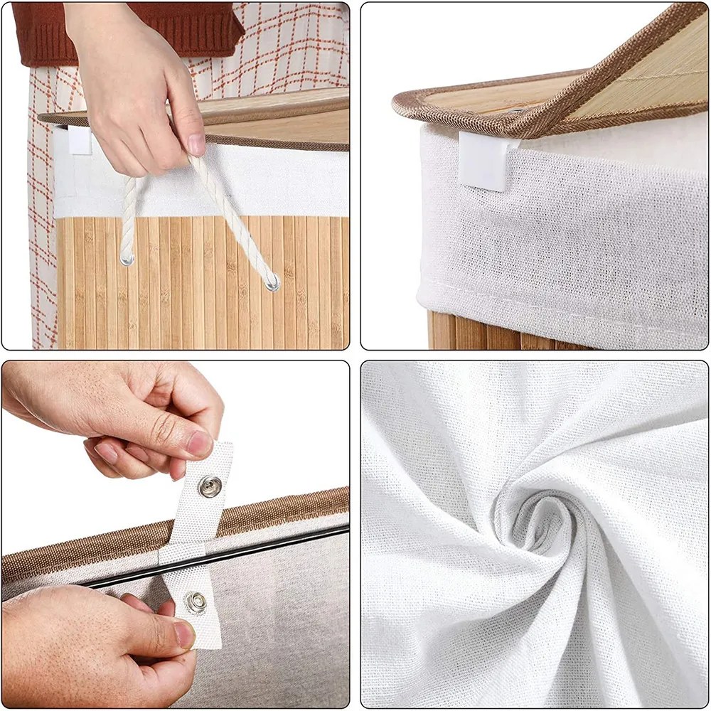 Bambusz szennyestartó, 60 x 40 x 61,5 cm