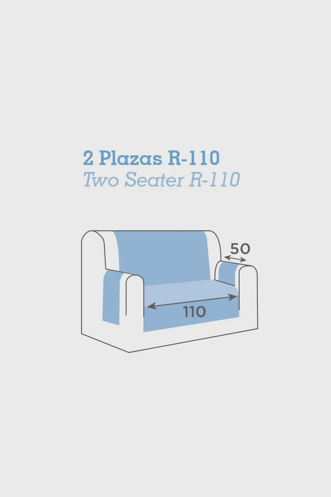Moorea kétszemélyes kanapéhuzat, szürke 110x50 cm