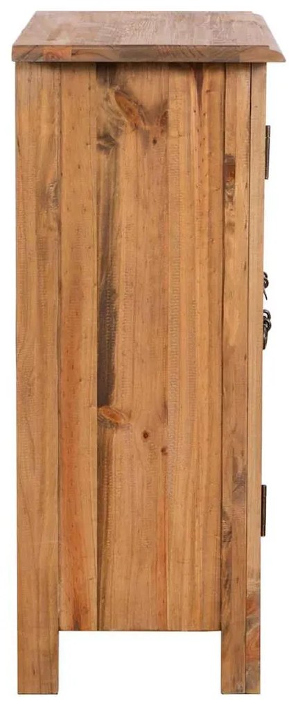 Tömör újrahasznosított fenyőfa kisszekrény 59 x 32 x 80 cm