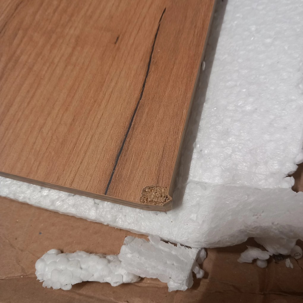 AKCIÓ Fekete étkezőasztal arany tölgy craft dekorú asztallappal MADO 120x80 II. osztályú