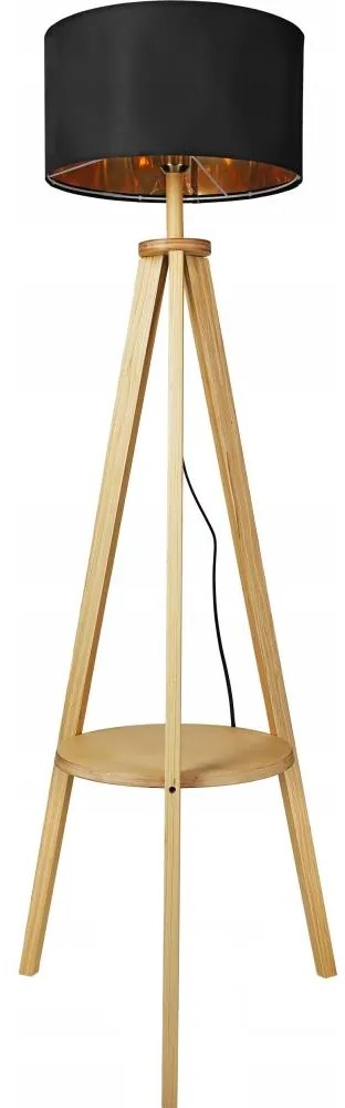 Fekete állólámpa 1xE27/40W/230V