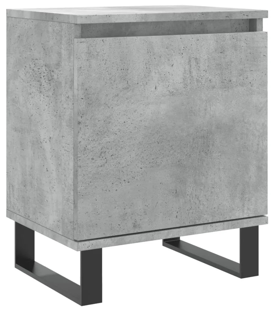 Betonszürke szerelt fa éjjeliszekrény 40x30x50 cm