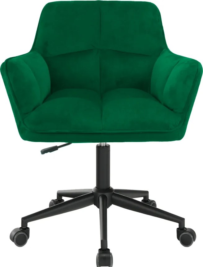 Irodai szék, smaragd selymes szövet/fekete, HAGRID NEW