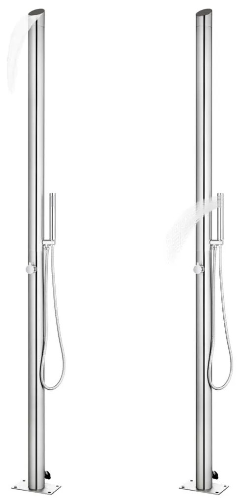 Rozsdamentes acél kerti zuhany 220 cm