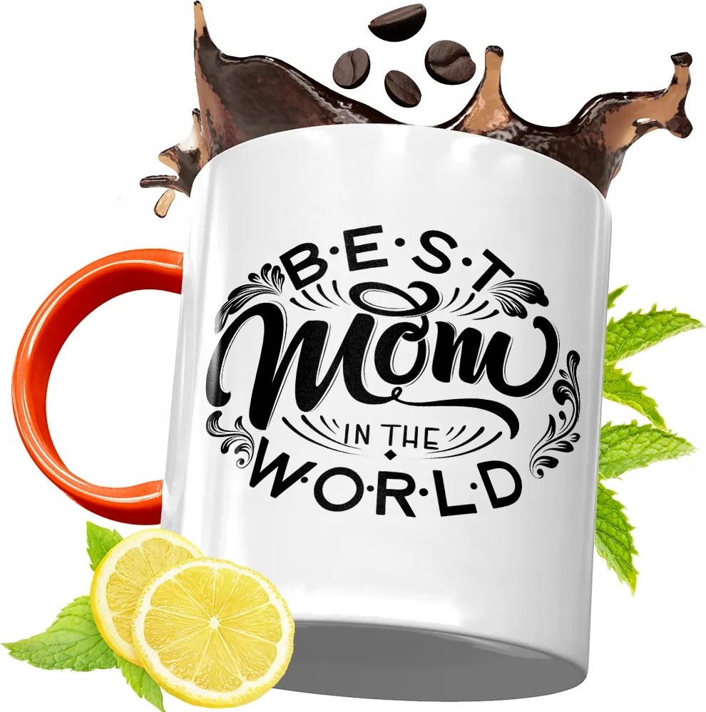 Narancssárga Bögre Anyák Napjára Ajándék fényképes nyomattal