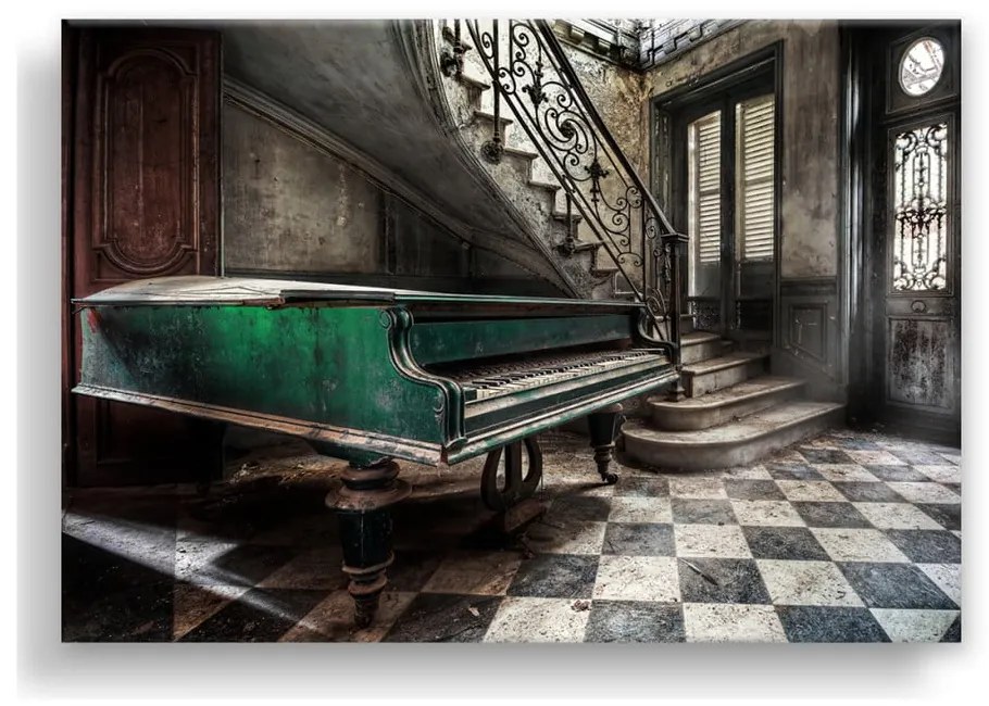 Canvas Silver Uno Piano kép, 85 x 113 cm - Styler