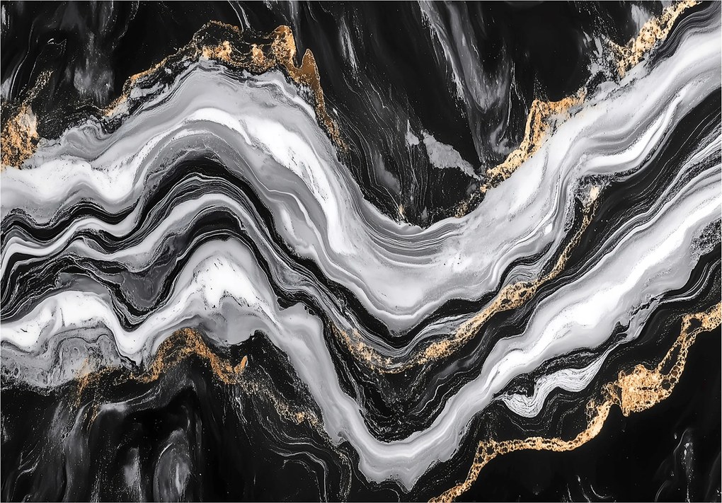 Fotótapéta Elegancia Arany Absztrakt Márvány Modern 208x146 +ragasztó