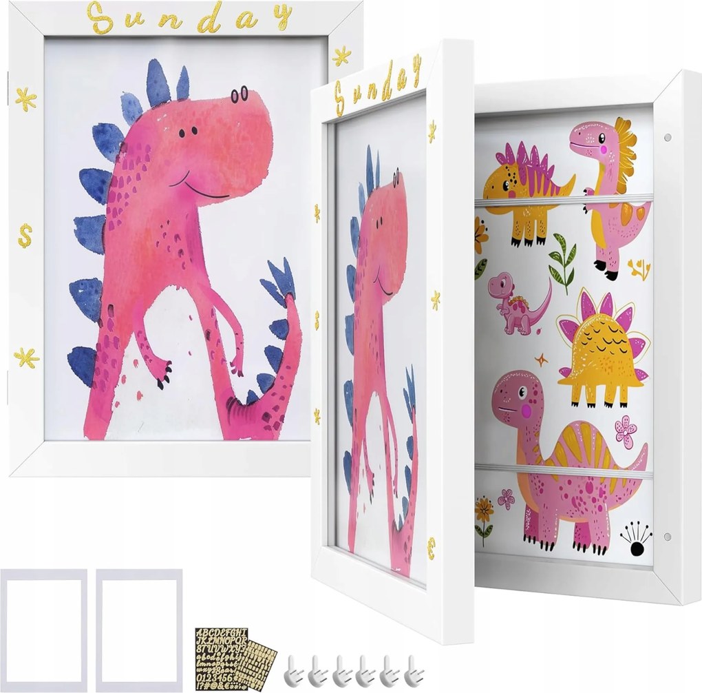 Képkeretek A4 Fehér Fa 2 db-os szett