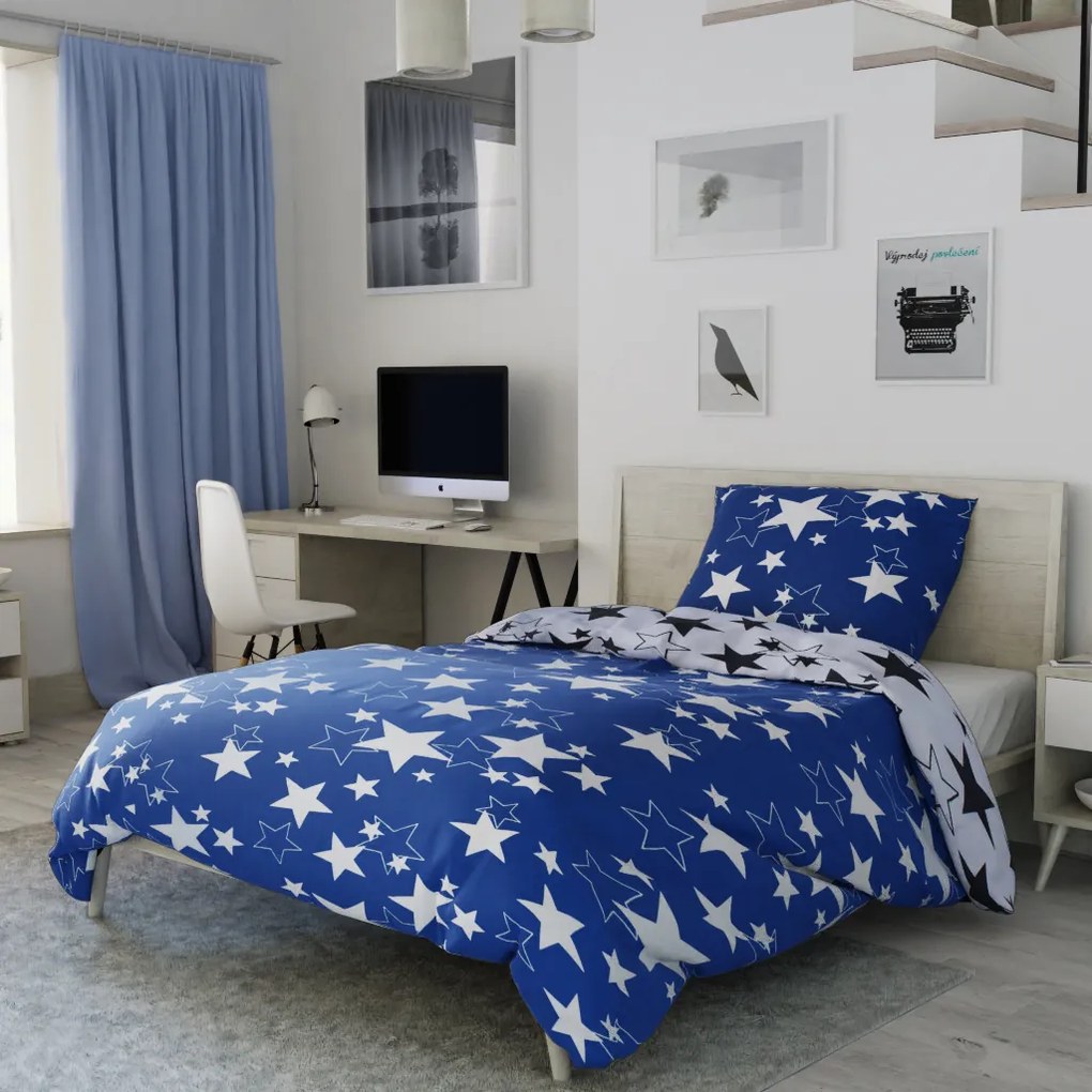 Star fehér pamut ágyneműhuzat