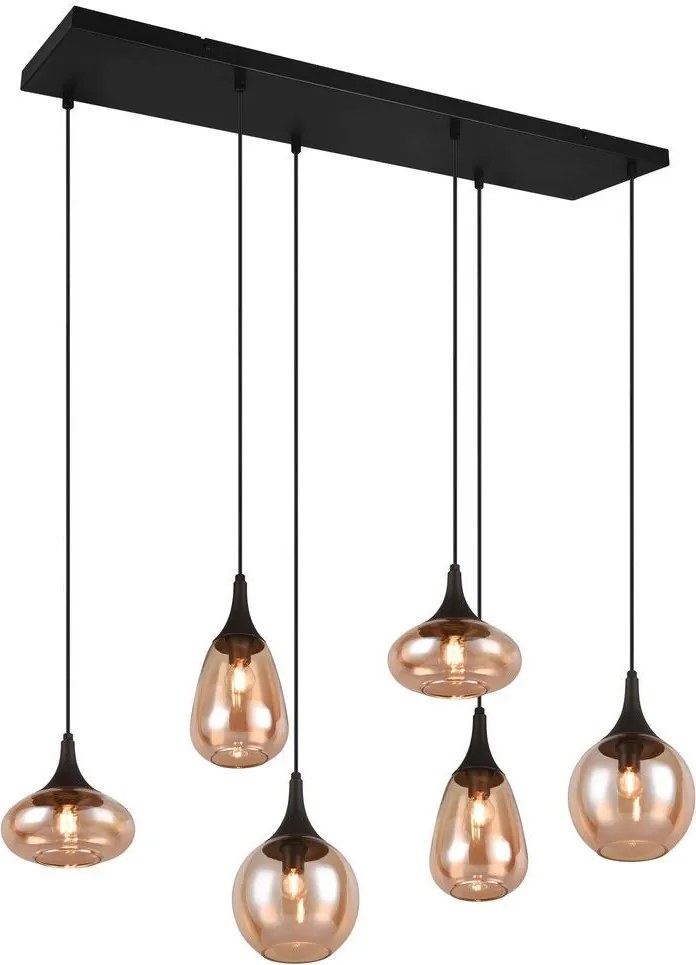 TRIO 317000613 LUMINA Többágú Függesztett Lámpa Fekete E14 IP20