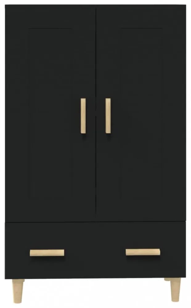 vidaXL fekete szerelt fa magasszekrény 70 x 31 x 115 cm