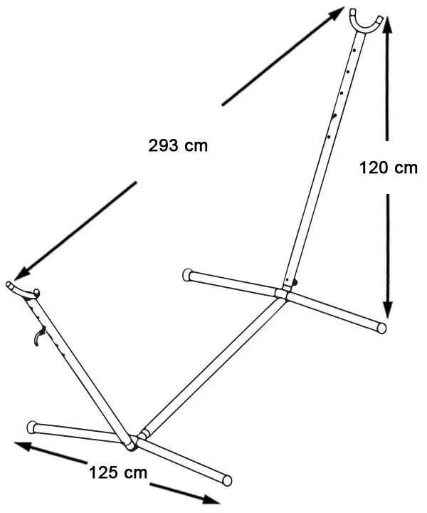 Függőágy tartóállvány-fém