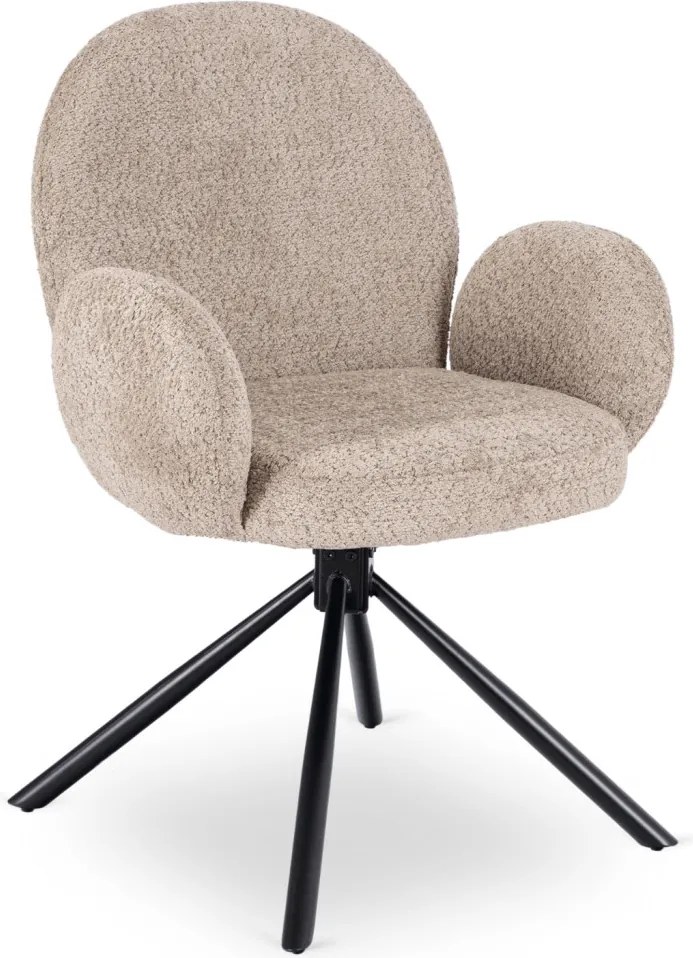 Fortó Étkezőszék Barna Bouclé Kárpittal. MUSSO