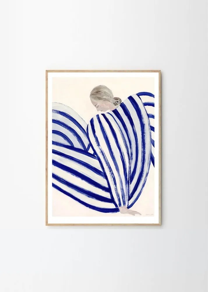Poszter 30x40 cm Blue Stripe at Concorde – Sofia Lind – The Poster Club
