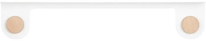 Hook fehér fali polc 2 akasztóval, hosszúság 70 cm - Gazzda