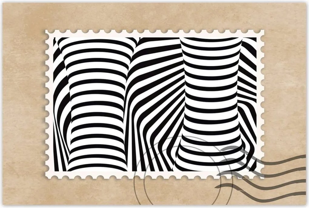 Poszterek 60x40 Absztrakt fekete-fehér