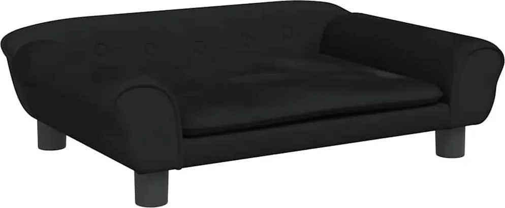 vidaXL fekete bársony gyerekkanapé 70 x 45 x 26 cm