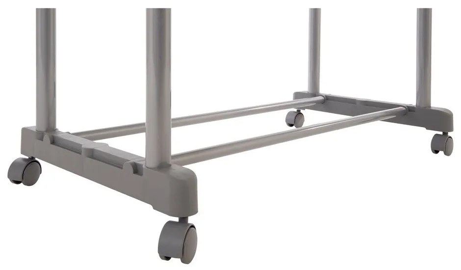 Ezüstszínű fém teleszkópos-gurulós ruhatartó állvány – Premier Housewares