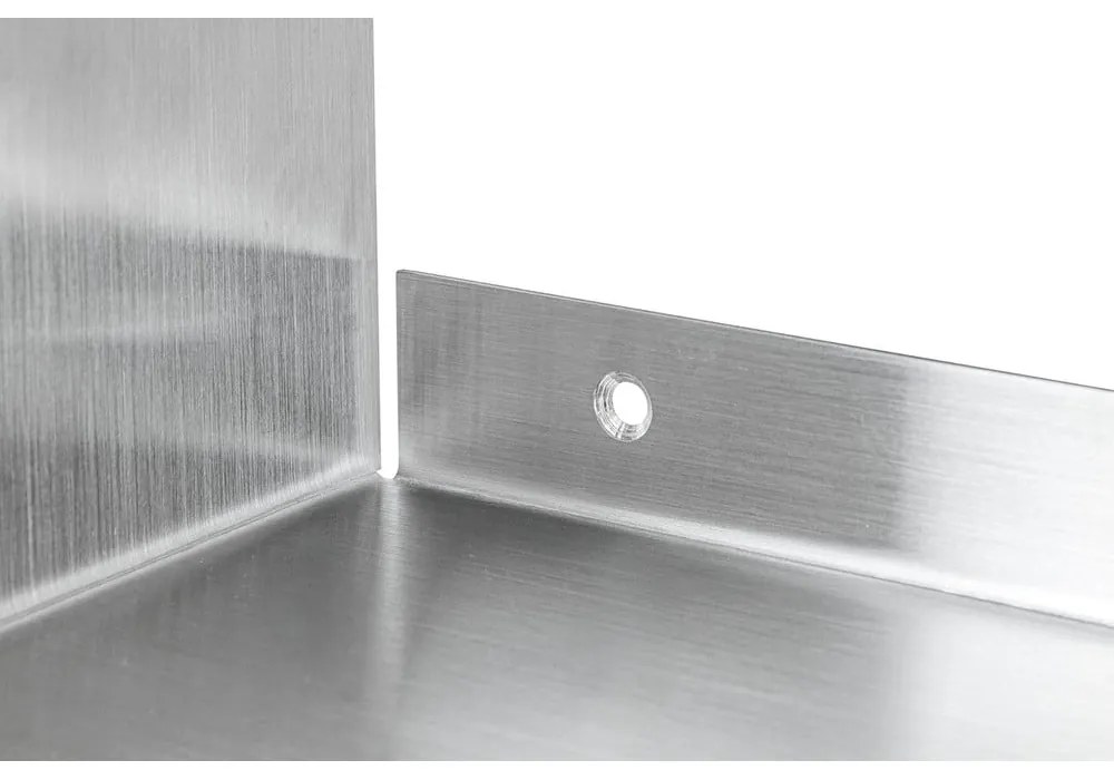 Matt ezüstszínű acél fali polc 80,5 cm Float – Mette Ditmer Denmark