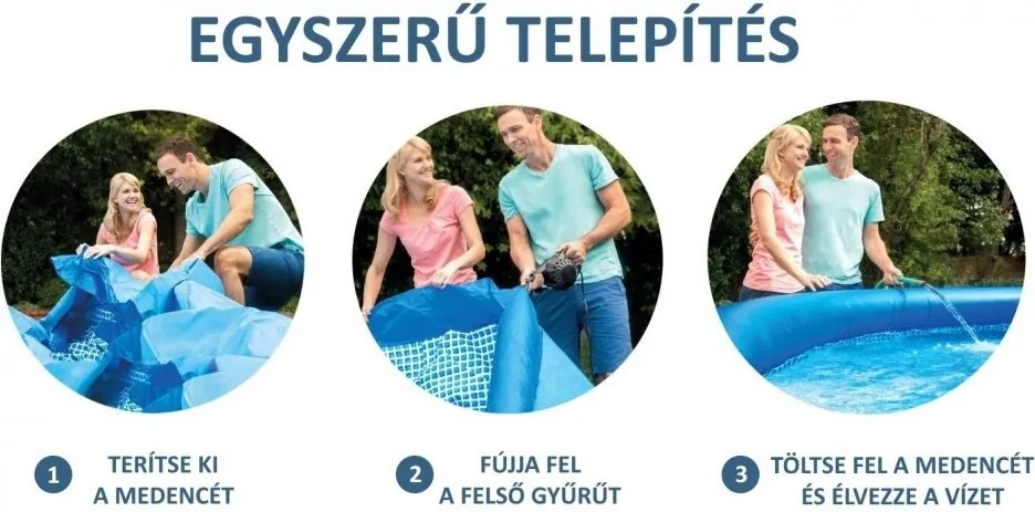 INTEX EasySet felfújható medence 244 x 61 cm, vízforgató nélkül (28106NP)