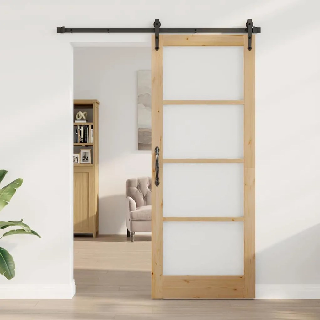 Belső Ajtó Üveggel ORKDAL Barna 83 x 211 cm