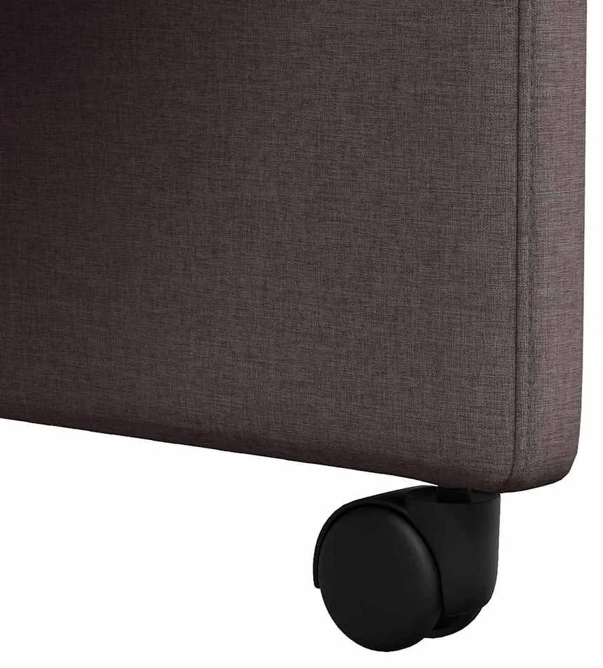 Kerekes Étkező Székek 2 pcs sötétbarna 57 x 67 x 95 cm szövet