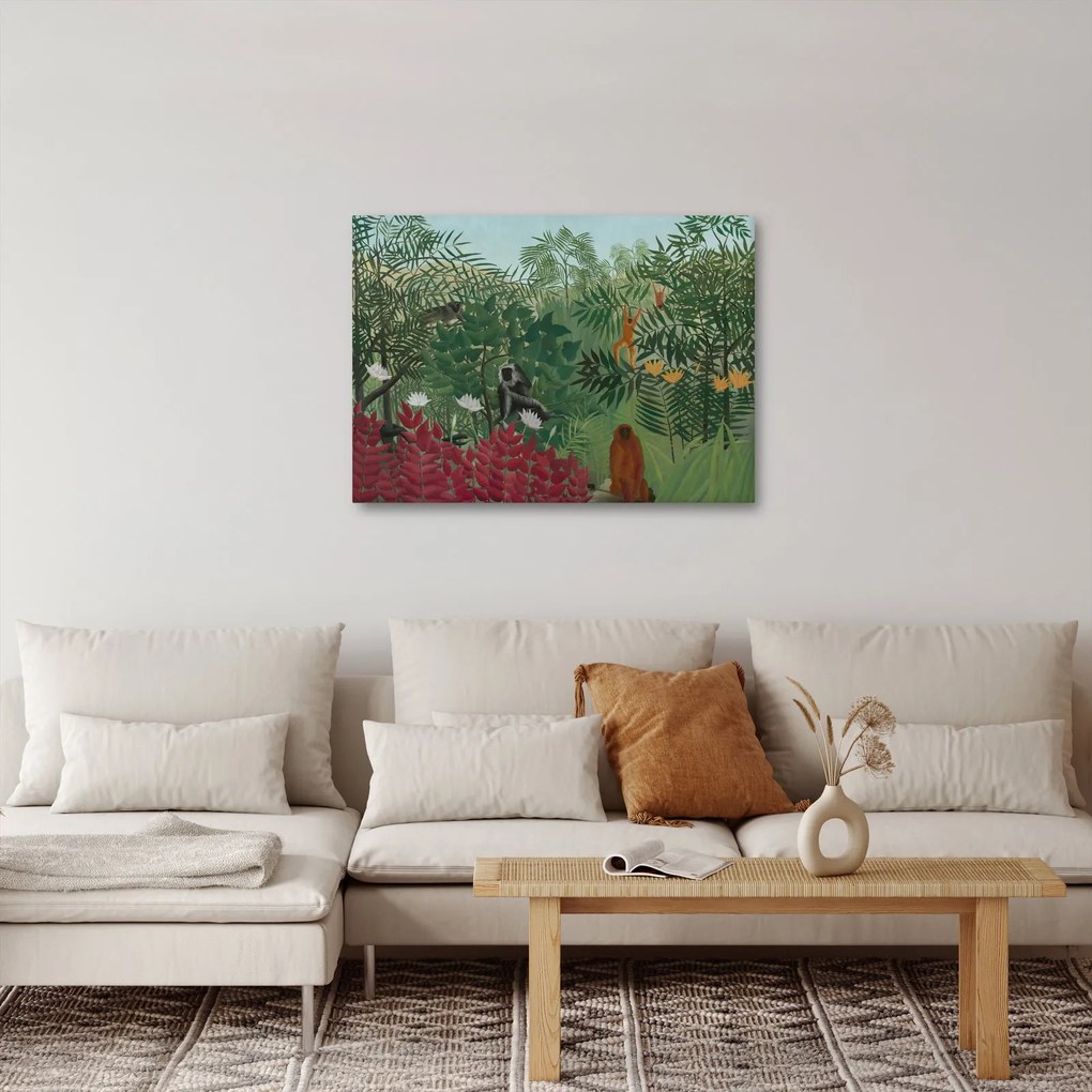 Kép - Henri Rousseau, Tropical Forest with Monkeys, reprodukciók (70x50 cm)