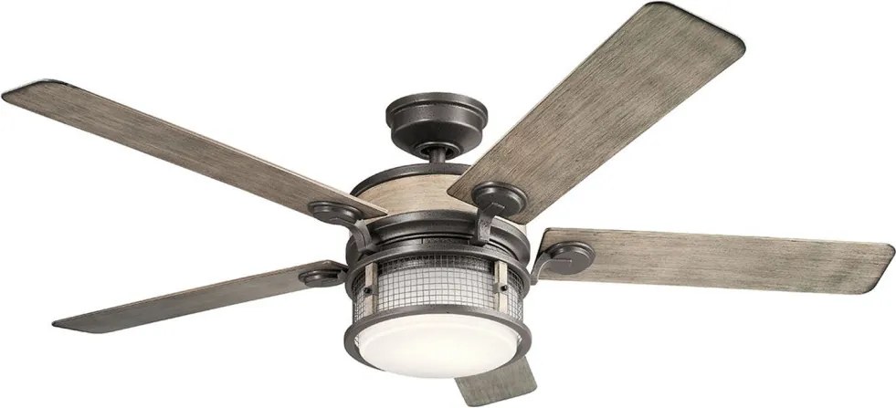 KICHLER KLFAHRENDALE60AVI AHRENDALE Ventilátoros lámpa Antik Szürke, Opál LED IP44