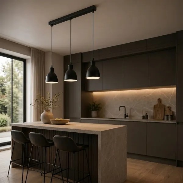 Brilagi - LED csillár kábelen RIDDY 3xE27/60W/230V fekete