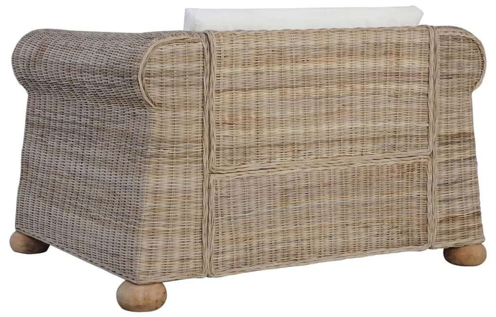 Természetes rattan fotel párnákkal