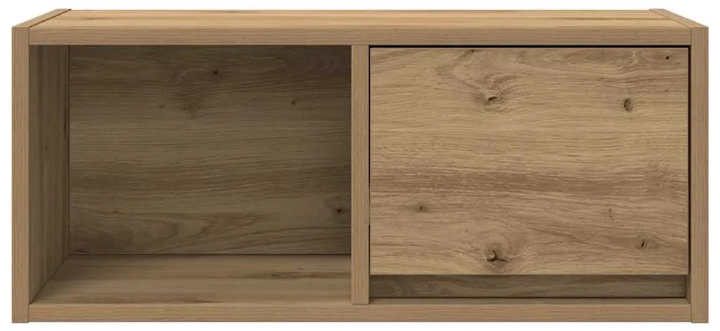 2 db kézműves tölgy szerelt fa TV-szekrény 60x31x25,5 cm