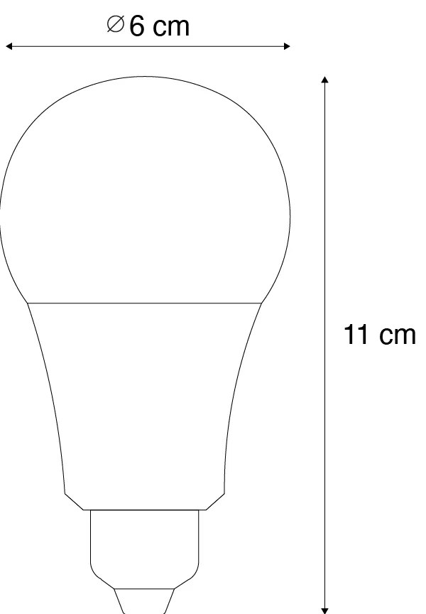 5 db Okos E27 LED izzó A60 Matt RGBW 9W 806lm 2700-6500K