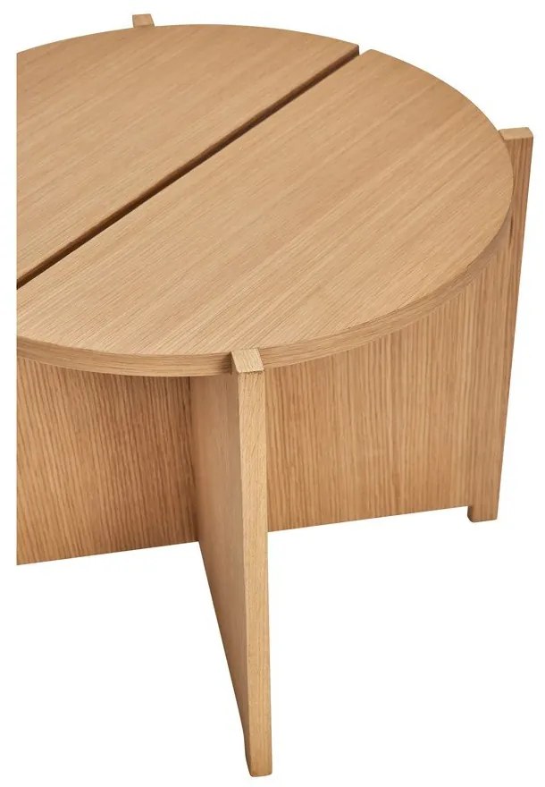 Kerek tárolóasztal tölgyfa dekorral ø 55 cm Dash – Hübsch