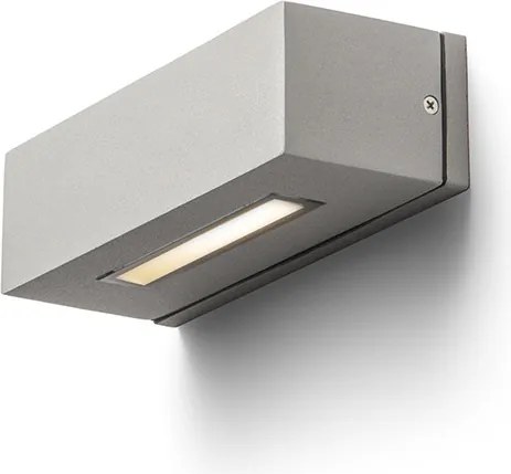 RENDL WOOP fali lámpa ezüstszürke 230V R7s 78mm 12W IP54