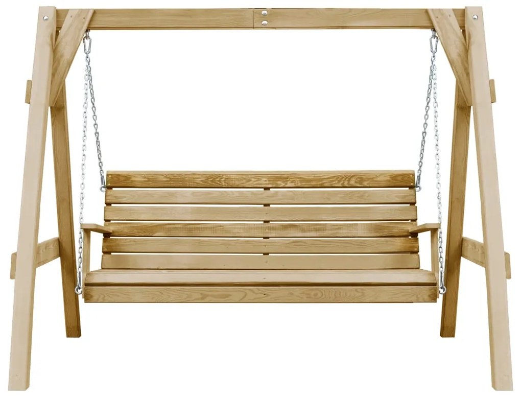 vidaXL impregnált fenyőfa kerti hintapad 205 x 150 x 157 cm