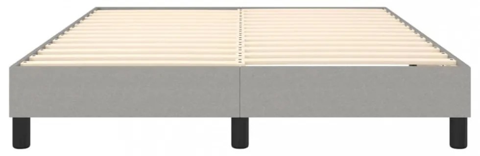 világosszürke szövet rugós ágykeret 140 x 190 cm