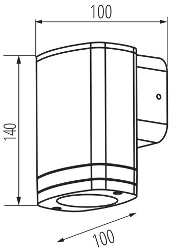 Kanlux 38885 - Kültéri fali lámpa ZEVI 1xGU10/10W/230V IP54 antracit