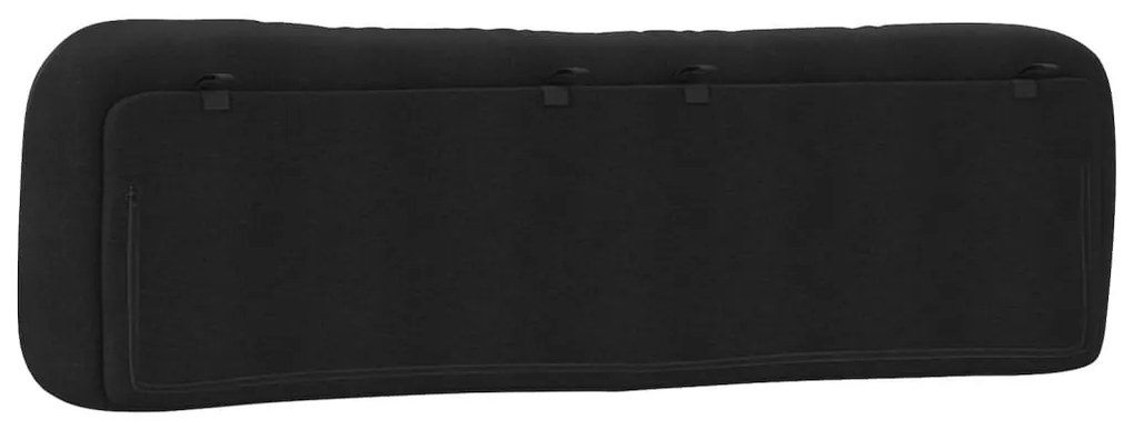 fekete szövet fejtámla párna Hvar 180 cm