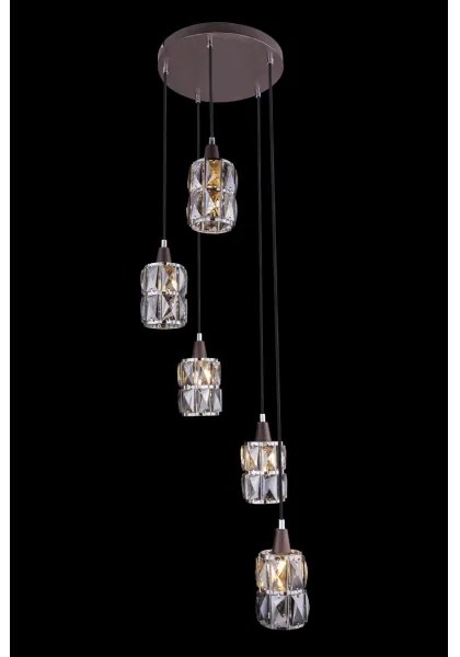 Globo 15761-5 - Kristály csillár zsinóron WOLLI 5xE14/40W/230V