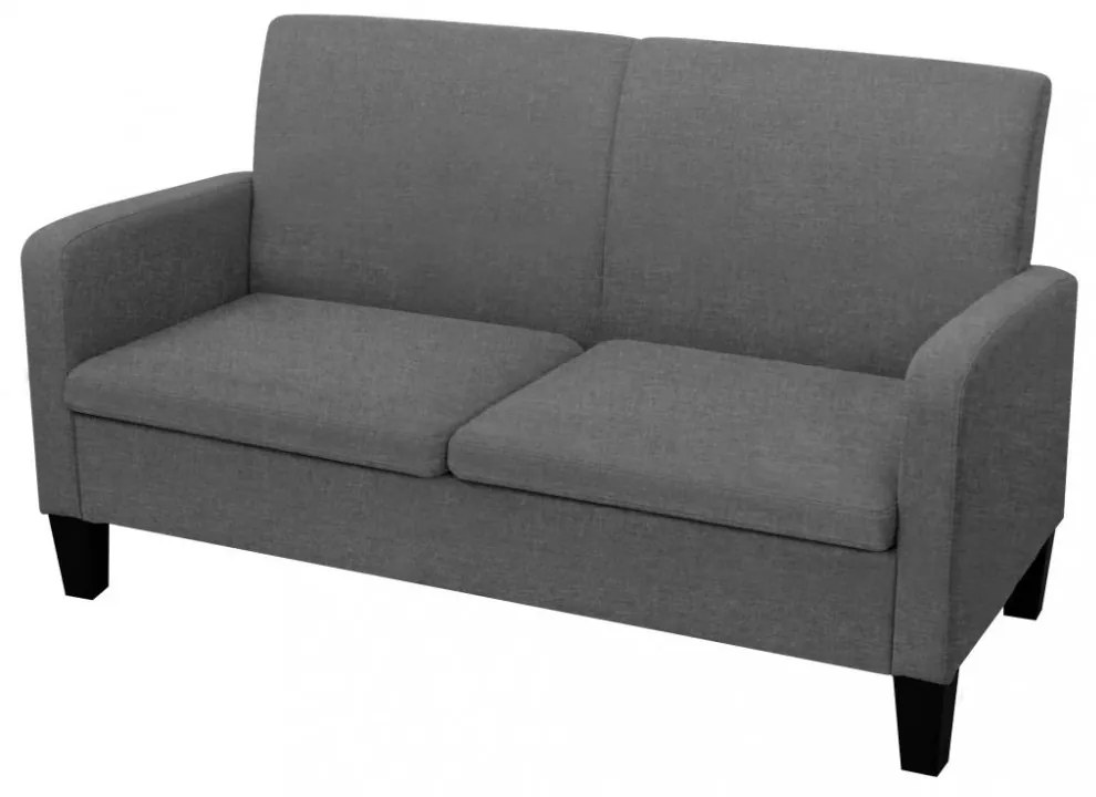 Sötétszürke 2 személyes kanapé 135 x 65 x 76 cm