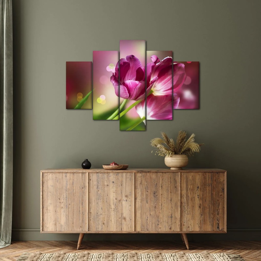 Rózsaszín tulipánok képe (150x105 cm)
