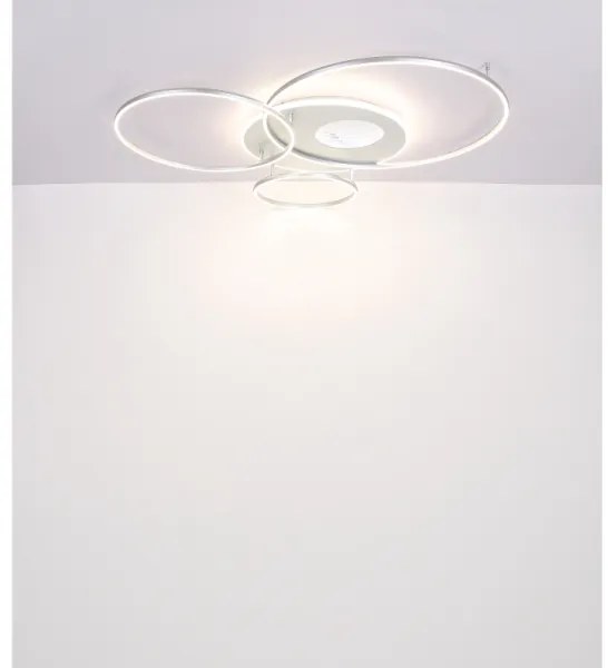 Globo 48466-70A - Dimmelhető LED mennyezeti lámpatest INVERTINA LED/70W/230V ezüst + távirányító