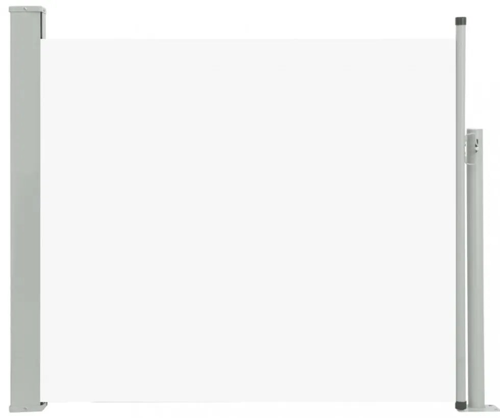 krémszínű kihúzható oldalsó teraszi napellenző 100 x 300 cm