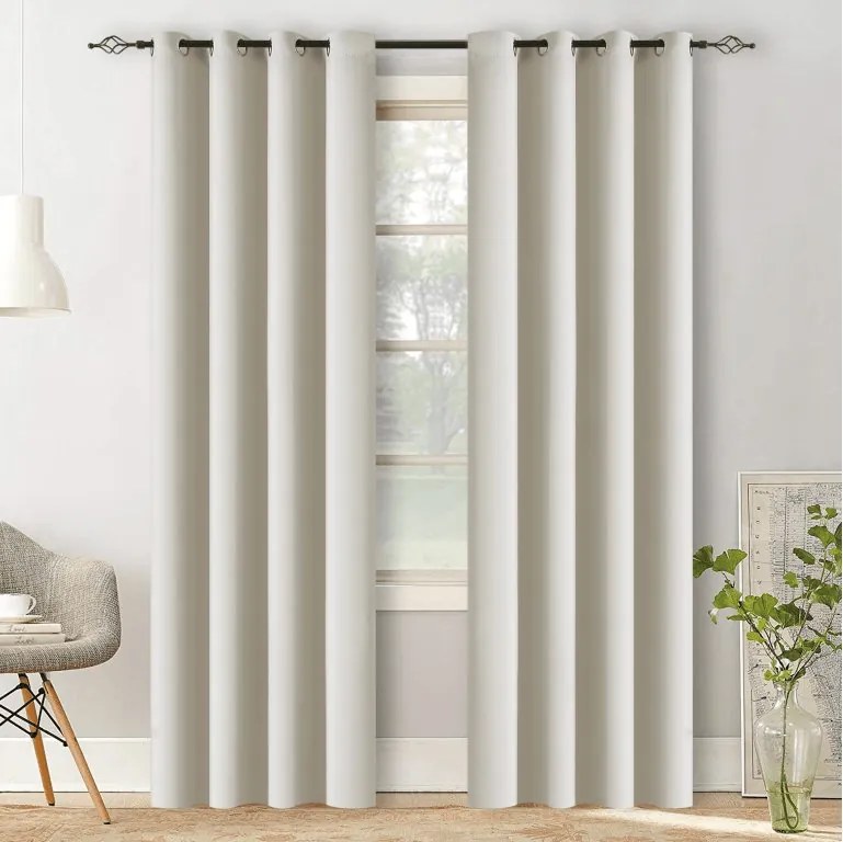 Fehér-krémszínű OXFORD függöny 140x270 cm Felfüggesztés: Hullámos sínszalag
