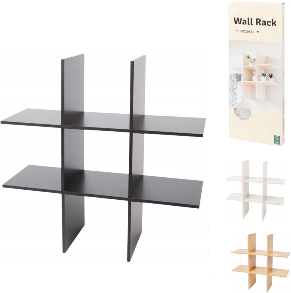 Fali polc SHELVIX 55 cm - több színben Termék színe: Fekete