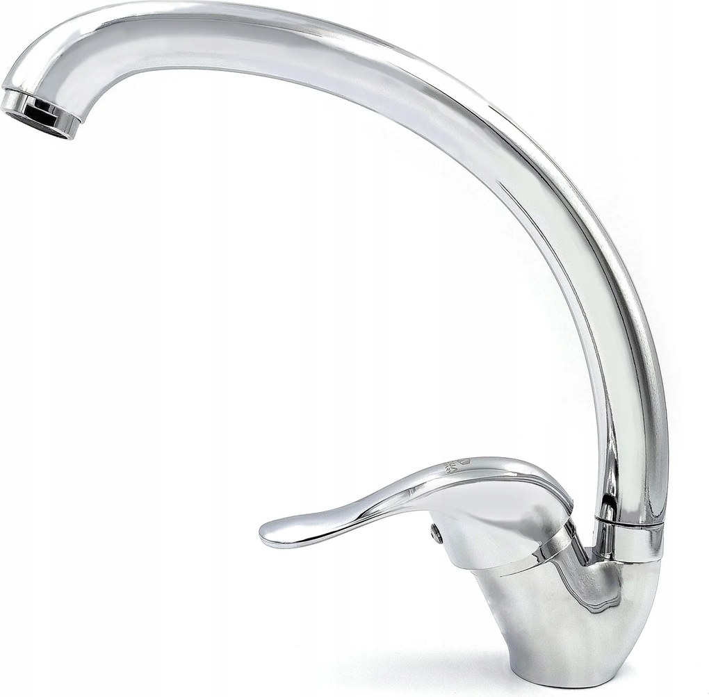 Pultra Szerelhető Mosdó Csaptelep Álló Magas Ezüst Króm Fürdőszoba Csaptelep