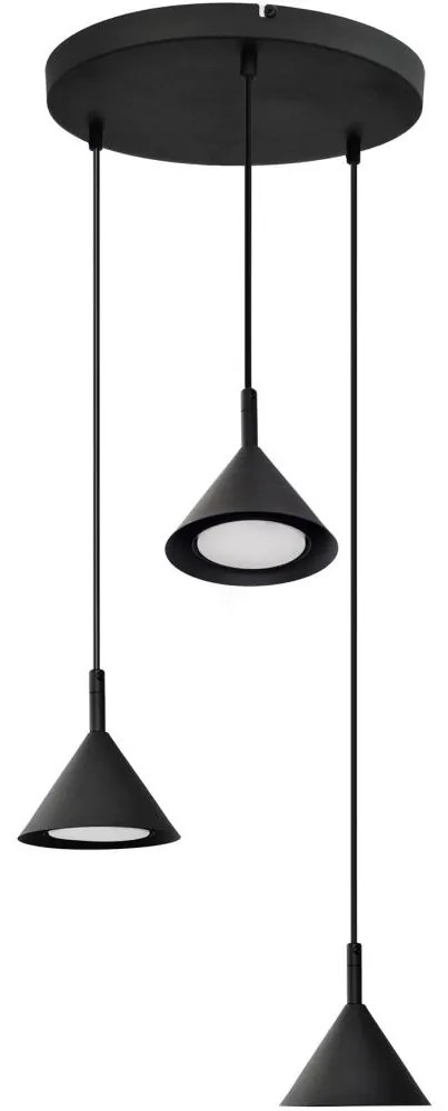 Csillár zsinóron ETNA 3xGX53/10W/230V fekete