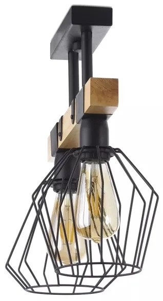 Felületre szerelhető csillár CAMEROON 2xE27/60W/230V fekete/fa