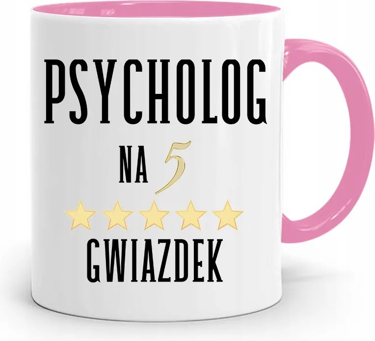 Pszichológus Pszichiáter Terapeuta Bögre Rózsaszín, fényképes nyomtatással