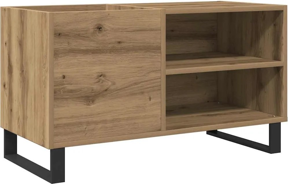 vidaXL kézműves tölgy színű szerelt fa hanglemezszekrény 84,5x38x48 cm